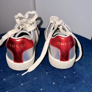 Baby Metallic Gucci Sneakers